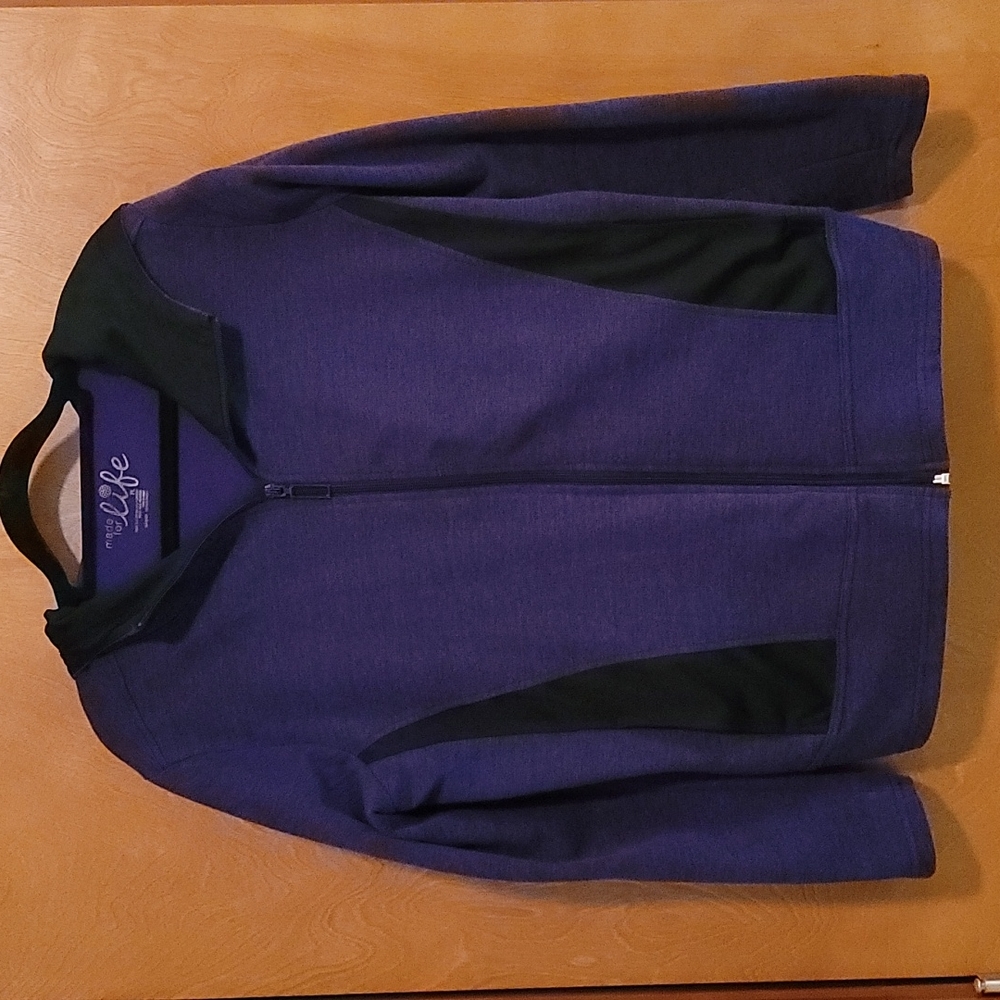 Purple Hoodie With Black Trim Size Petite L